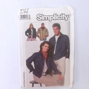 Simplicity 8177 Sewing Pattern Stylish Jacket‎ Uncut Women SM / #1201